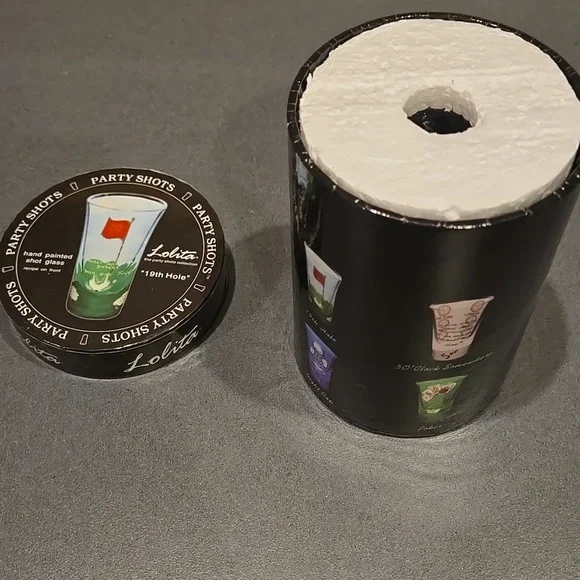 Hand Painted Shot Glass By Lolita 19th Hole 2oz New In Box Nwt Gift Golfer Bar - Picture 6 of 6